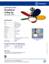 Per vedere il documento Westinghouse 30-Inch Scheda delle Specifiche